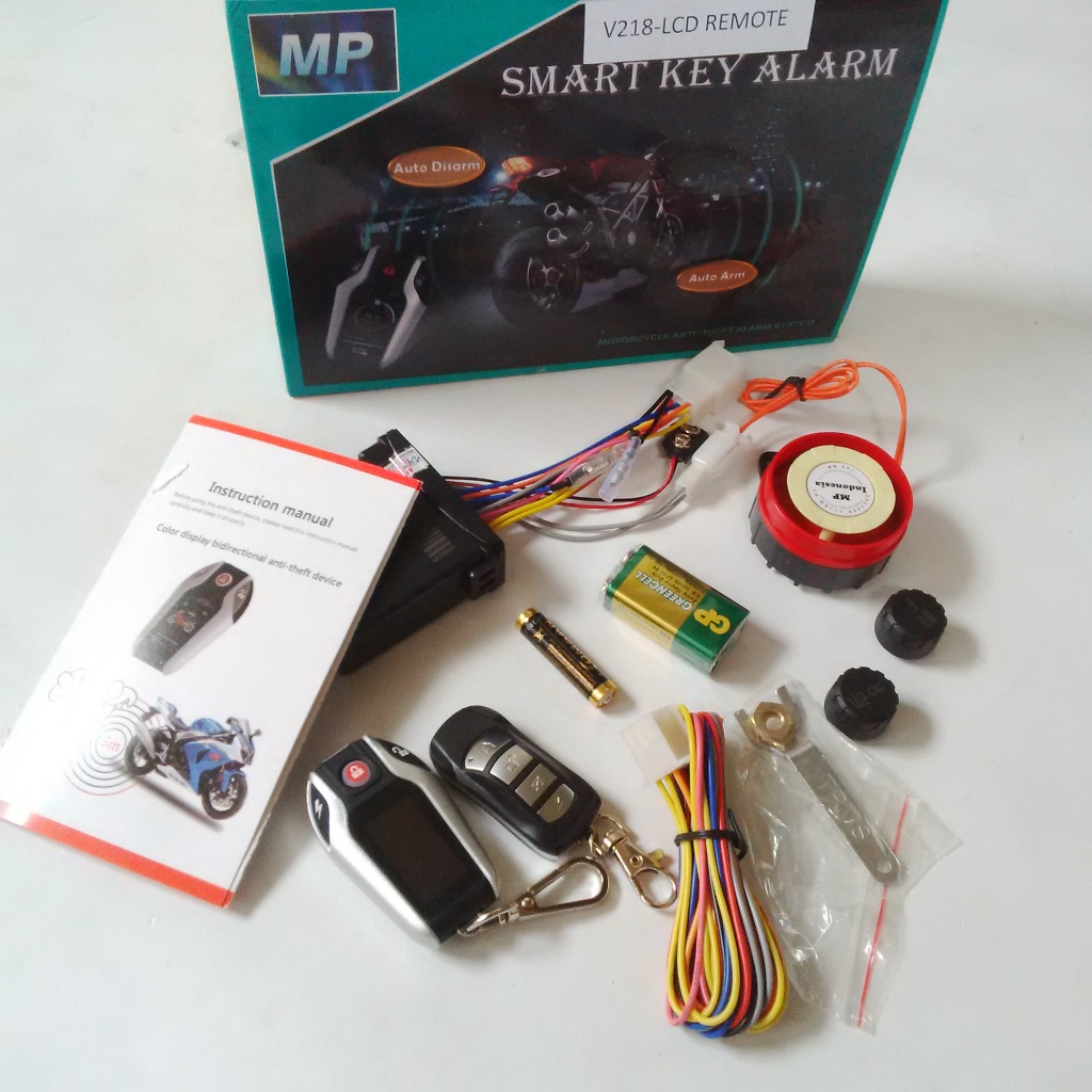 Alarm MP Smartkey LCD Layar TIpe 218 Fitur Remote Ada Tekanan Angin