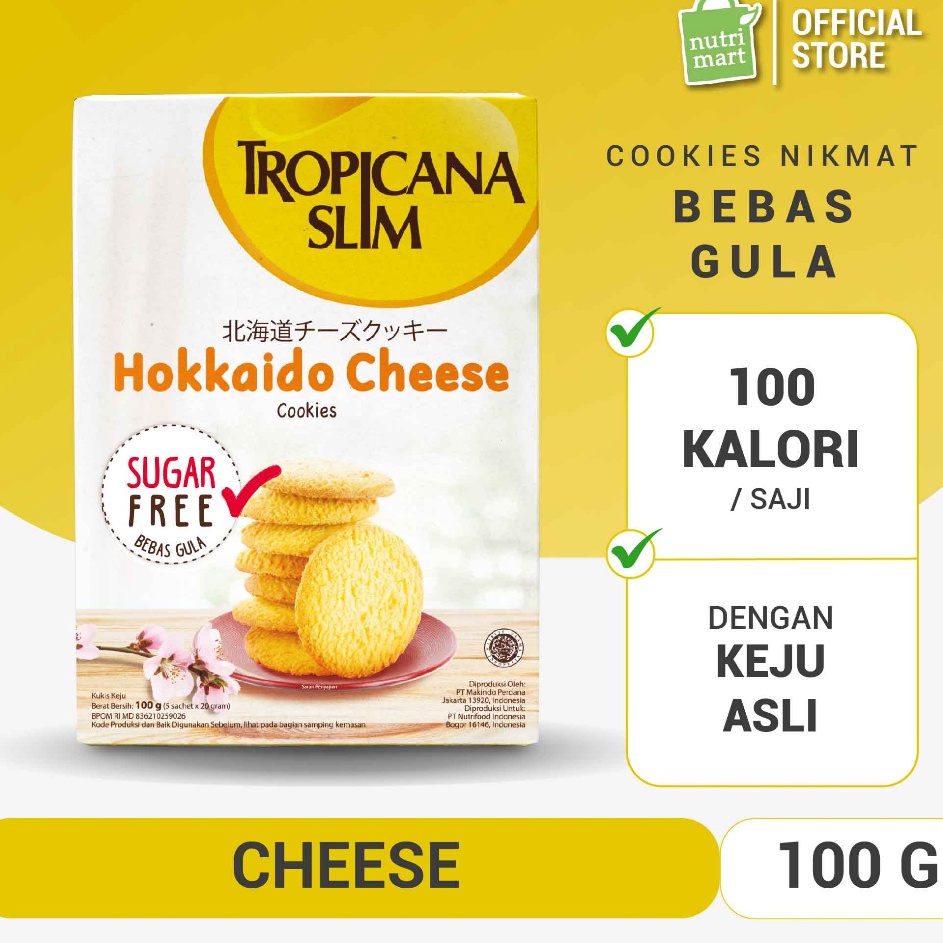 

Pesan sekarang Trxj8J3v Tropicana Slim Hokkaido Cheese Cookies 5 Sch Snack Diet Rendah Kalori Bebas Gula 1 Kalori