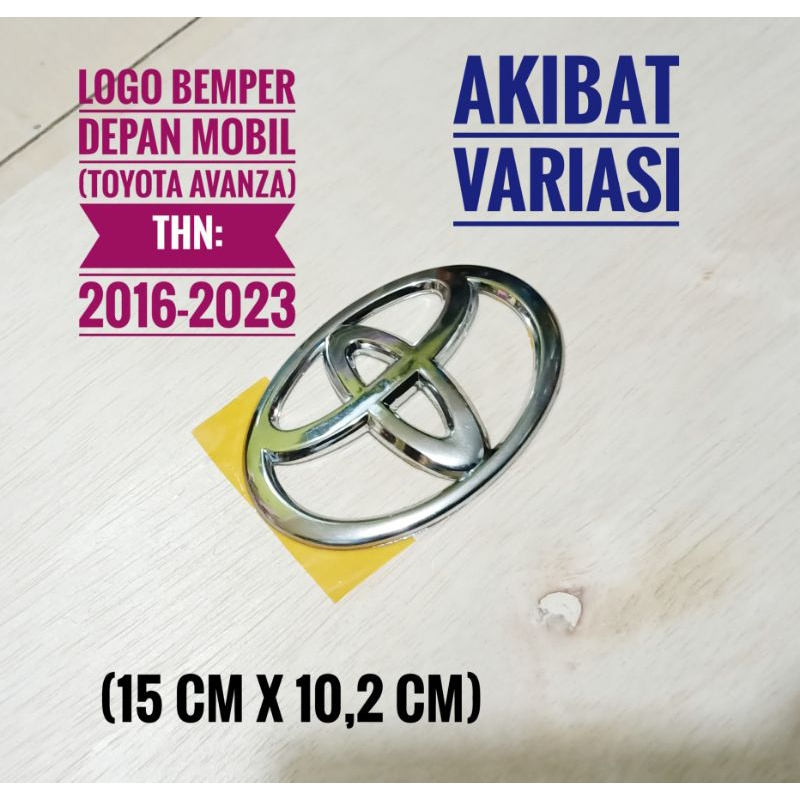 Logo Depan Mobil Toyota Avanza 2016 2023 Logo Bemper Depan Avanza All New