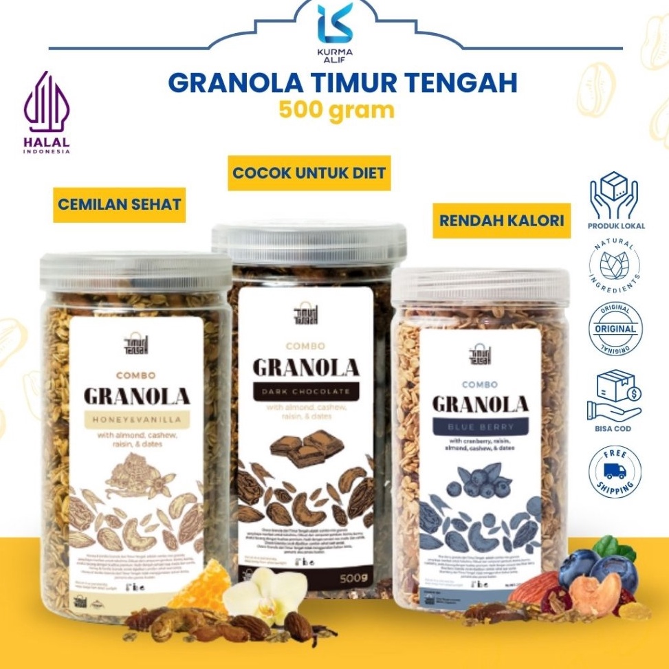 

Murah Banget codeJ4v9U Granola Timur Tengah 5 gr Sereal Sarapan Sehat Oatmeal With Almond and Mete