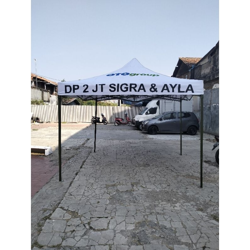 TENDA LIPAT ATAP SABLON 3X3 SUPER PREMIUM