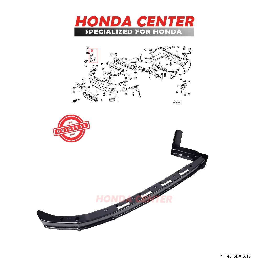 Breket Lampu Depan Kiri Kanan Beam Bumper Upper Honda Accord Cm5 2003 2004 2005 2006 2007