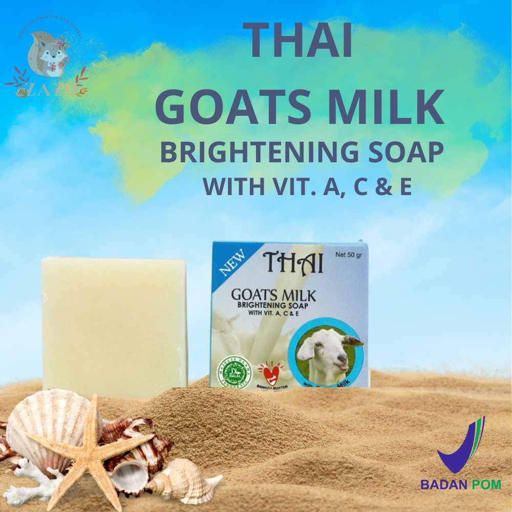 THAI GOATS MILK SOAP | Sabun batang Mandi Pemutih Seluruh Tubuh Badan | Cuci Muka/Wajah pria wanita