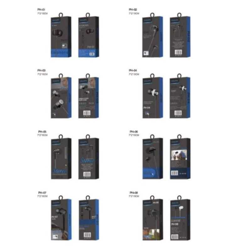 (METTA)HF HEADSET PHILIPS PH-01/02/03/04/05/06/07/08/09  STEREO BASS PACKING IMPORT KUALITAS BAGUS