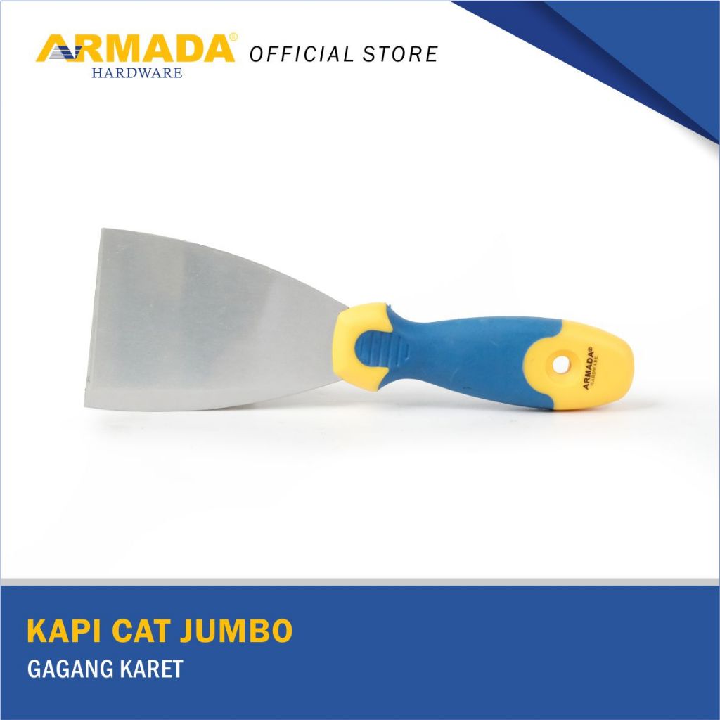 ARMADA Kapi Cat Gagang Karet Jumbo Kape Scrapper Pisau Dempul Plamir