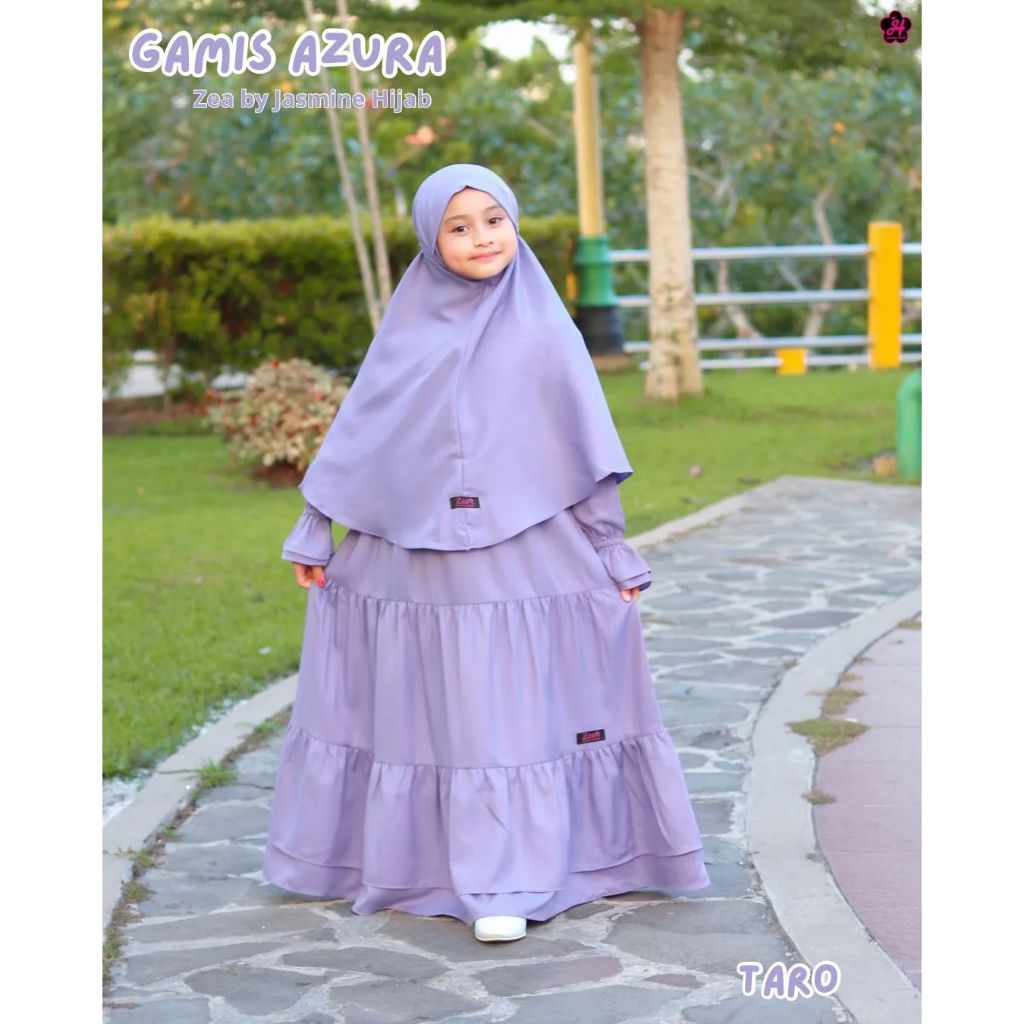GAMIS SET ANAK AZURA BY ZEA JASMIN HIJAB BANAT BAHAN SAKILA GAMIS ANAK PREMIUM