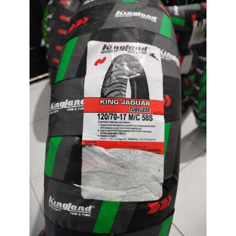 KINGLAND KING JAGUAR Ban Motor Cbr 150 Ring 17 Tubeless 110/70-17