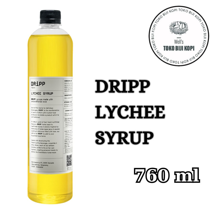 

DRIPP SYRUP LYCHEE FLAVOUR - 760 ML / SIRUP DRIPP LYCHEE