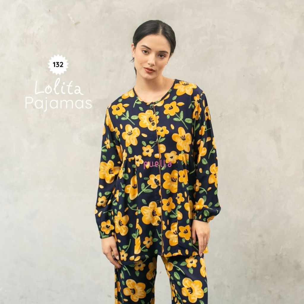 Puella - Piyama Lolita Series 132 | Baju Santay | Busui Friendly | Pajamas | Baju Tidur Ibu Hamil | 