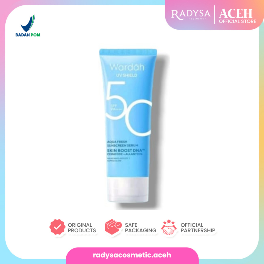 𝐑𝐀𝐃𝐘𝐒𝐀 - WARDAH Sunscreen Gel SPF 50 - Aqua Fresh Biru