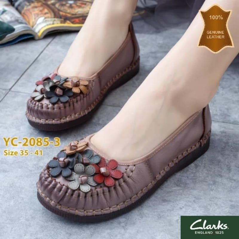 Clarks sepatu kulit asli / Clarks melati rainbow/ Clarks sepatu kulit wanita / sepatu kerja wanita