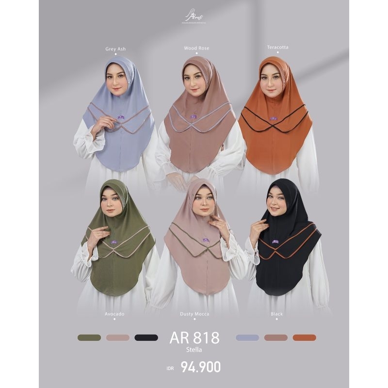 Arrafi Hijab Jilbab Kerudung Intan Pet||AR 818 Kerudung Instan Arrafi