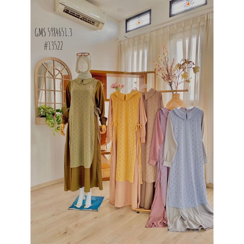 gamis set outer brokat