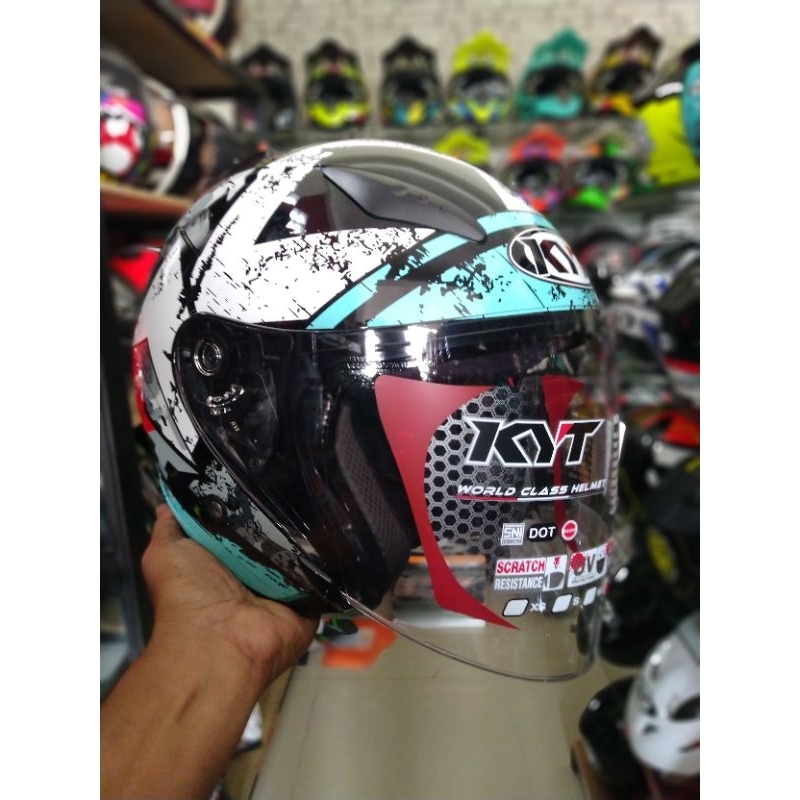 Kaca helm original KYT DJmaru, Galaxy slide, Jet, Romeo, Forza