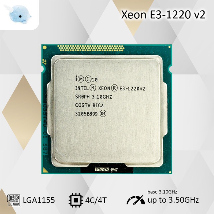 PROCESSOR INTEL XEON E3 1220 E3 1220v2 TRAY