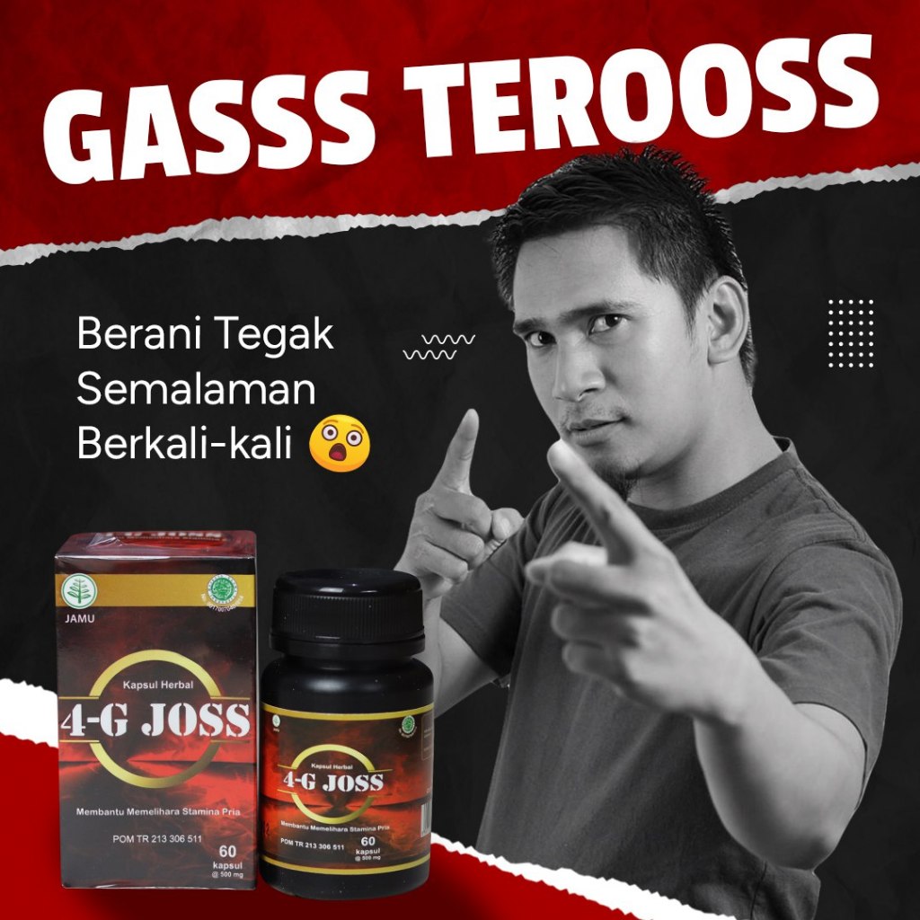 4-G JOSS HERBAL Original - Suplemen Herbal Menambah Dan Menjaga Stamina Pria Dewasa