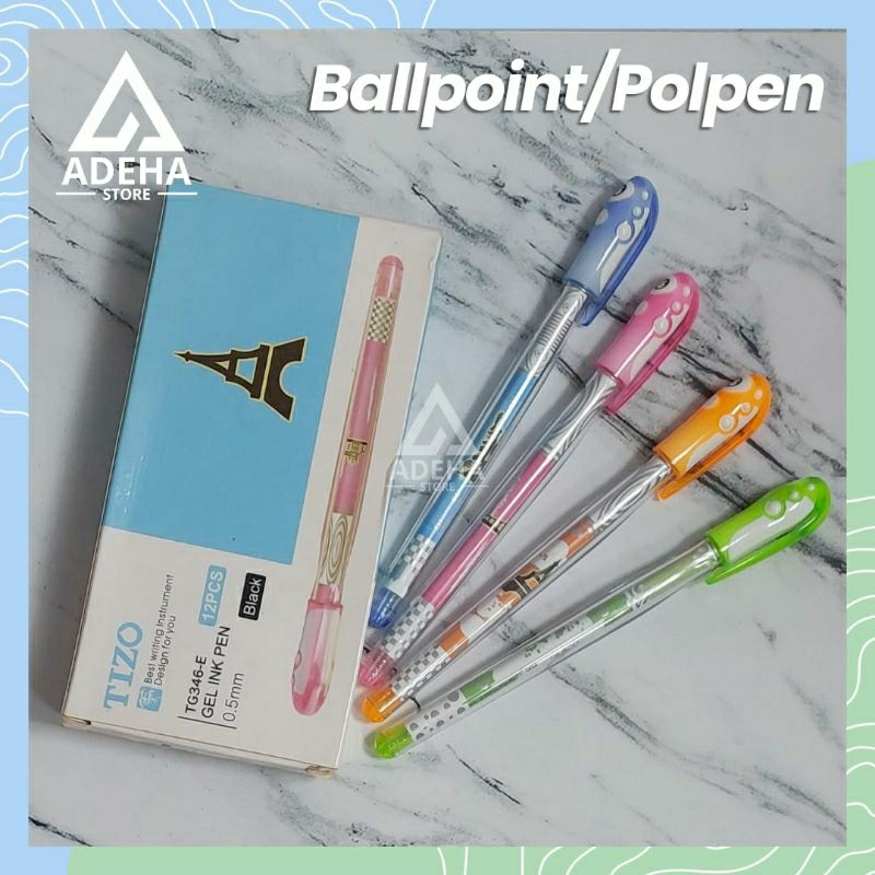 

ADEHA - Ballpoint Pulpen Gel Ink TIZO Pena Tinta Gel