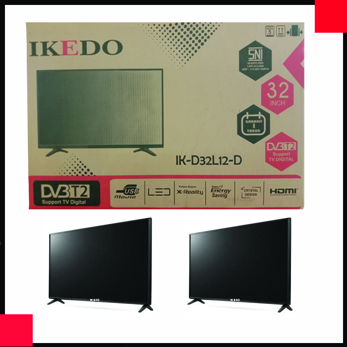TV LED DIGITAL IKEDO IK-D32L12 full hd DVBT2 DISPLAY MURAH TERBARU
