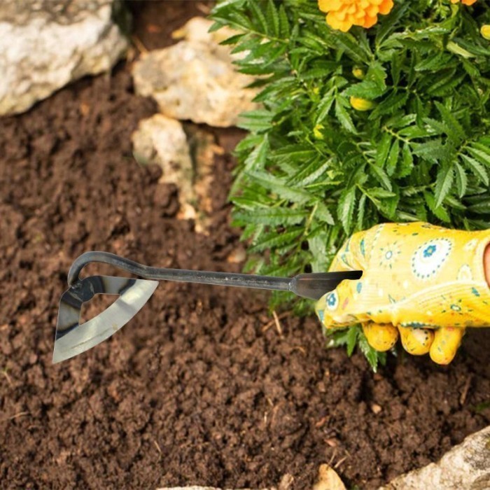 Steel Hardened Hollow Hoe Cangkul Rumput / Gulma Terbaik Tabs