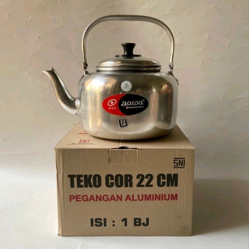 Teko Cor Ceret Aluminium Jawa Maspion 22 / 24 / 26  CM Teko Bebek Teko Air Panas