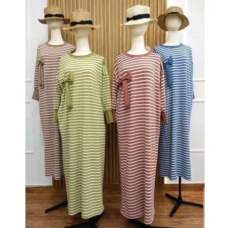 Gamis Midi Dress KaosPremium Import ready Denim dan Lemon