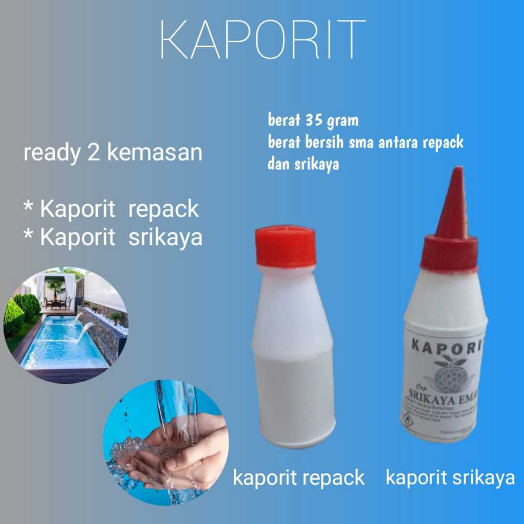 Kaporit penjernih air sumur dan penghilang bau di sumur