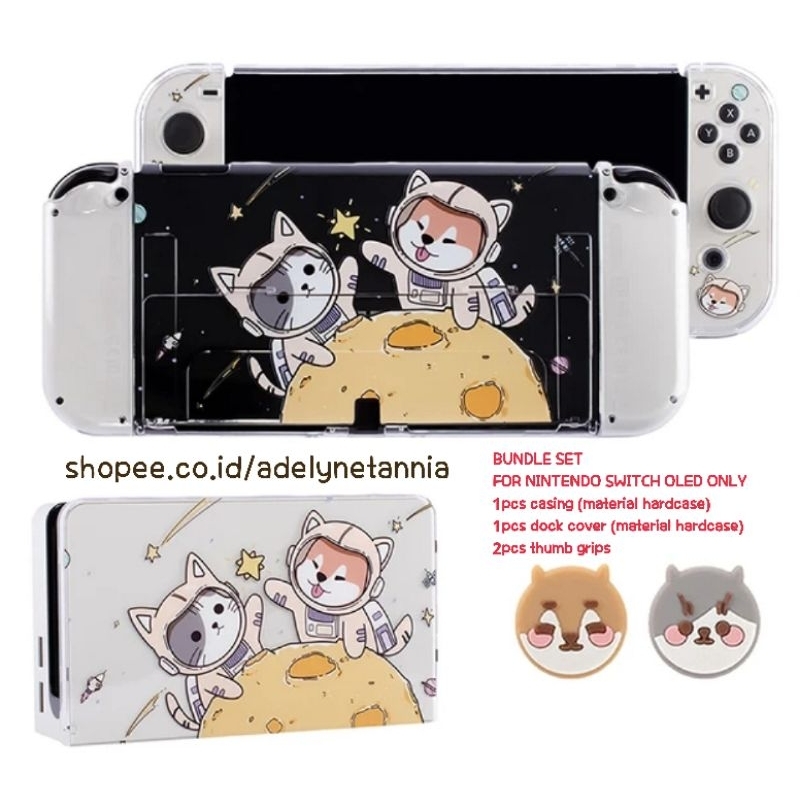 Bundle Hard & Soft Case Dock Cover for Nintendo Switch OLED