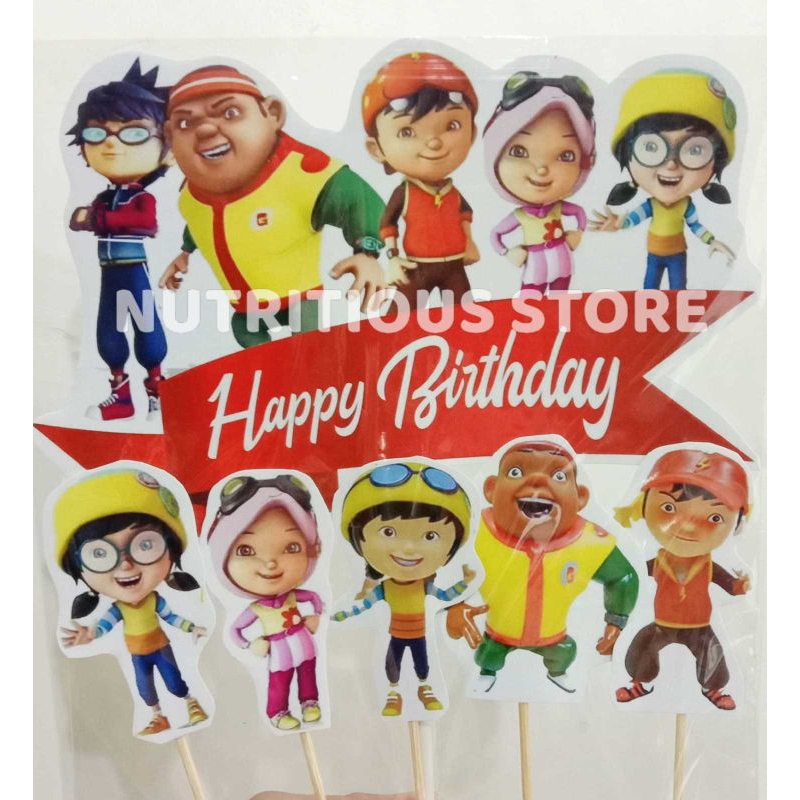 HIASAN KUE BOBOIBOY / CAKE TOPPER BOBOIBOY / ASESORIS KUE BOBOIBOY / TOPER KUE BOBOIBOY / DEKORASI K