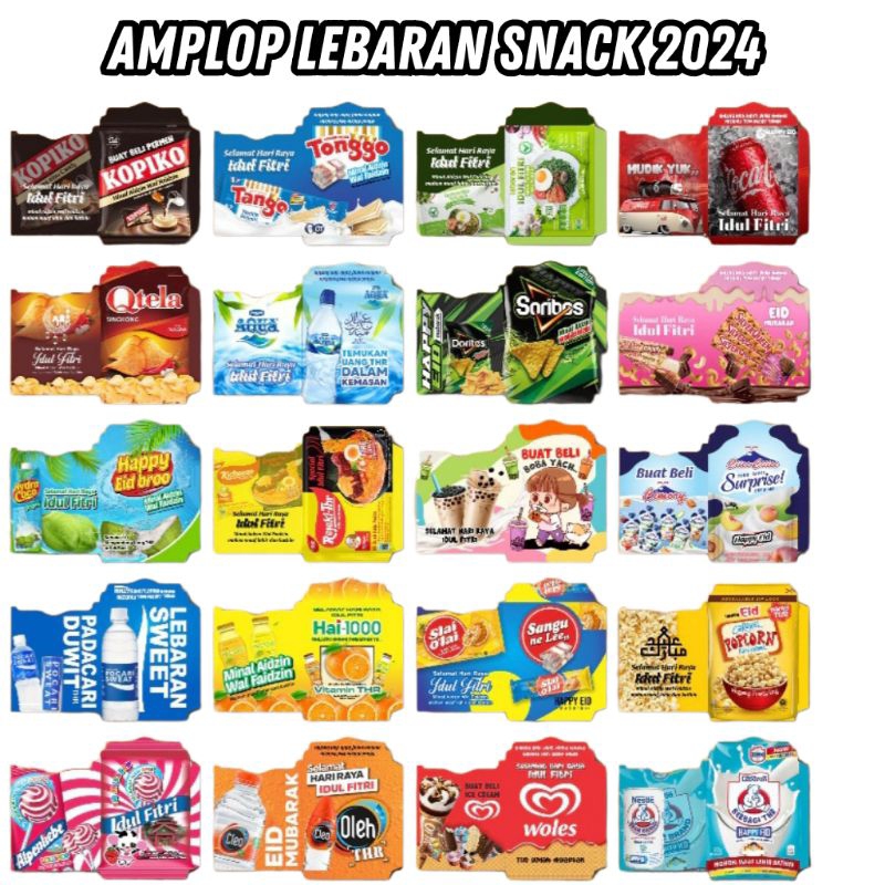 

AMPLOP LEBARAN SNACK TERBARU 2024 // ANGPAU SNACK // AMPLOP SNACK 10pcs