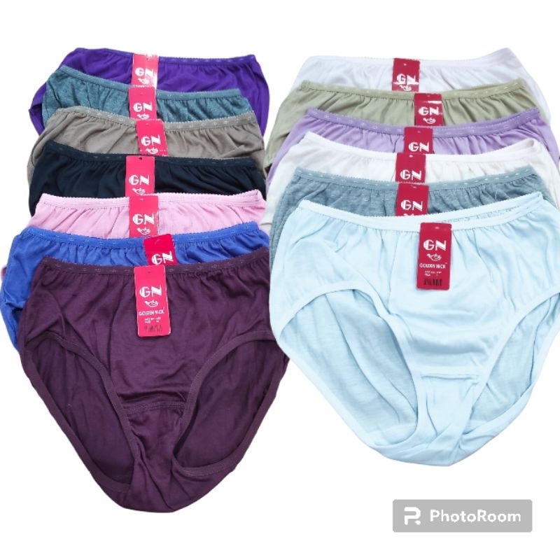 Lusinan 1 lusin ( isi 12 pcs ) Celana Dalam Golden Nick GN 931 937 939 Muda Tua Pastel Wanita Dewasa