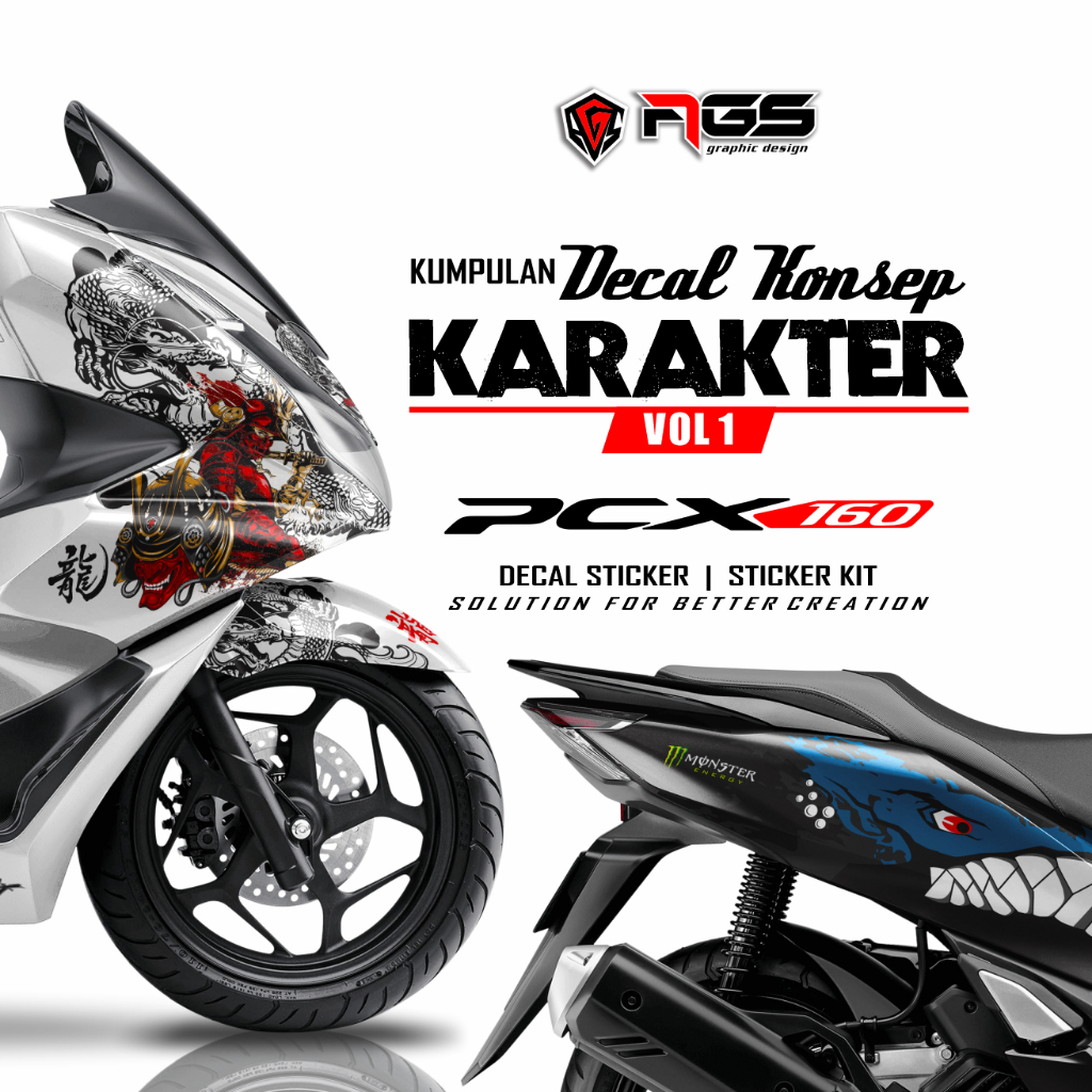 DECAL HONDA PCX160 FULL BODY / STIKER KONSEP KARAKTER VOL 1 / pcxagsgraphic