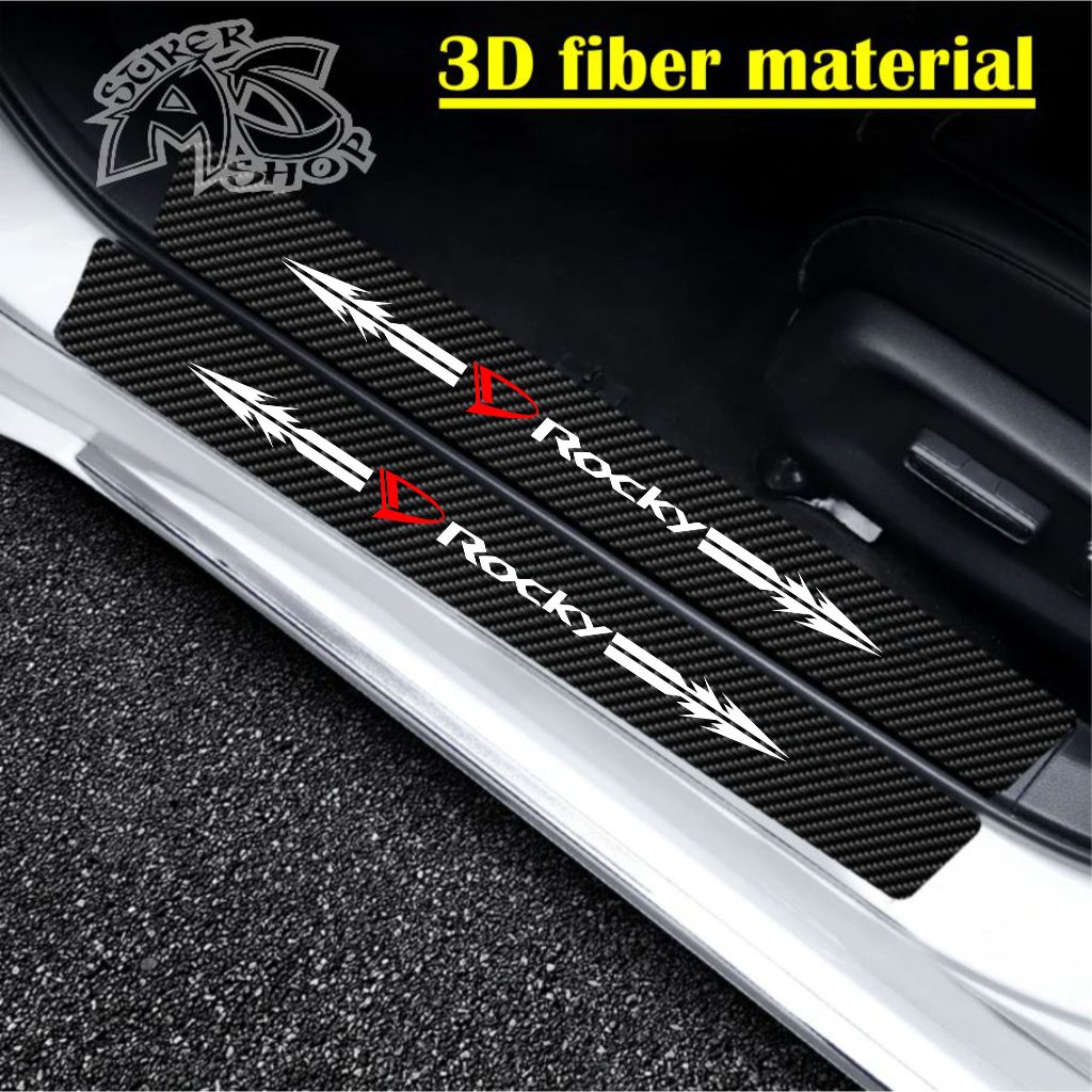 9 Pcs Stiker Pelindung Pintu Mobil Rocky 3D Door Sill Plate Guard Daihatsu Stiker Pelindung Pijakan 