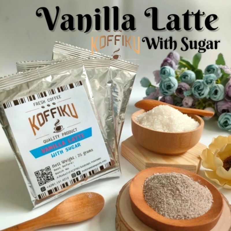 

KOFFIKU Vanilla Latte with sugar kopi instan 3in1 isi 10pcs