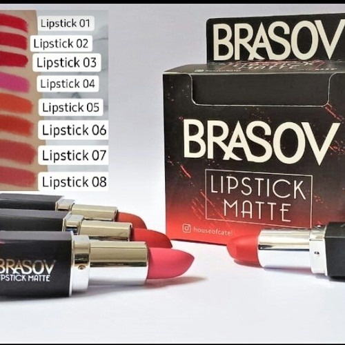BRASOV Lipstik Matte / Brasov Lipstik Matte 8 Shade / Brasov Lipstik Matte Pigmented