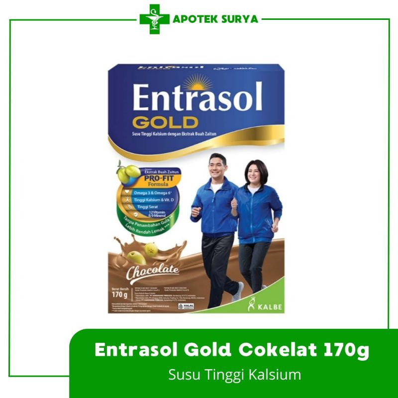 

Entrasol Gold Chocolate & Vanila 170g | Susu Tinggi Kalsium | Apotek Surya Semarang