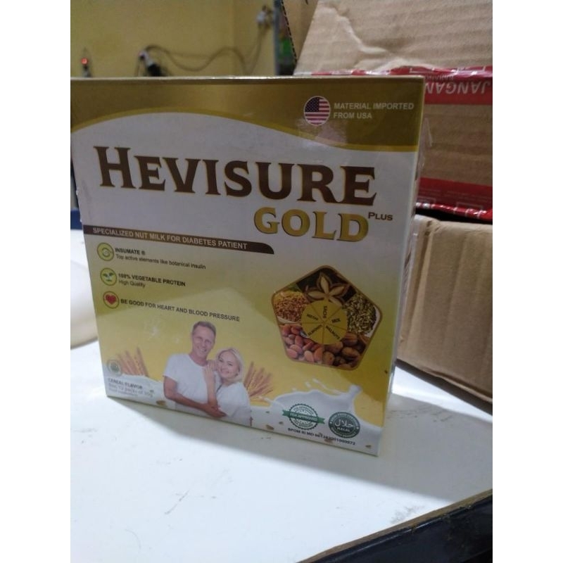 

Susu Hevisure Gold Plus Susu Bubuk Diabetes & Kolestrol Bantu Turunkan Kadar Gula 1 Box Hevisure Gold Plus 12 Sachet