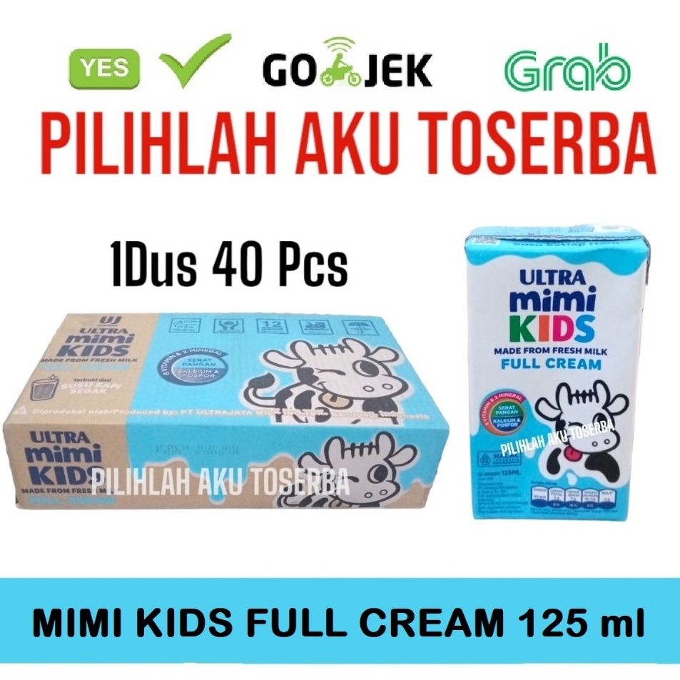 

Mau Hemat Susu Ultra Mimi Kids FULL CREAM 125 ml 1 DUS ISI 4 GRAB