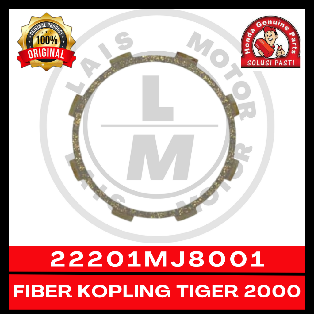 Kanvas Kopling MJ8 Tiger 2000 22201MJ8001 Original AHM