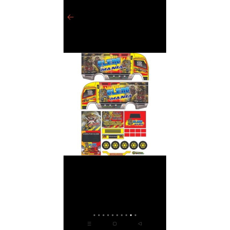 Stiker miniatur truk oleng