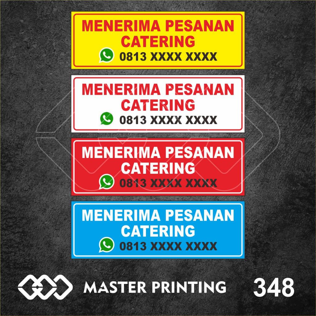 

348 - Stiker Menerima Pesanan/Catering, Sticker Vinyl, Premium, Tahan Air, Termurah, dan Bisa Custom