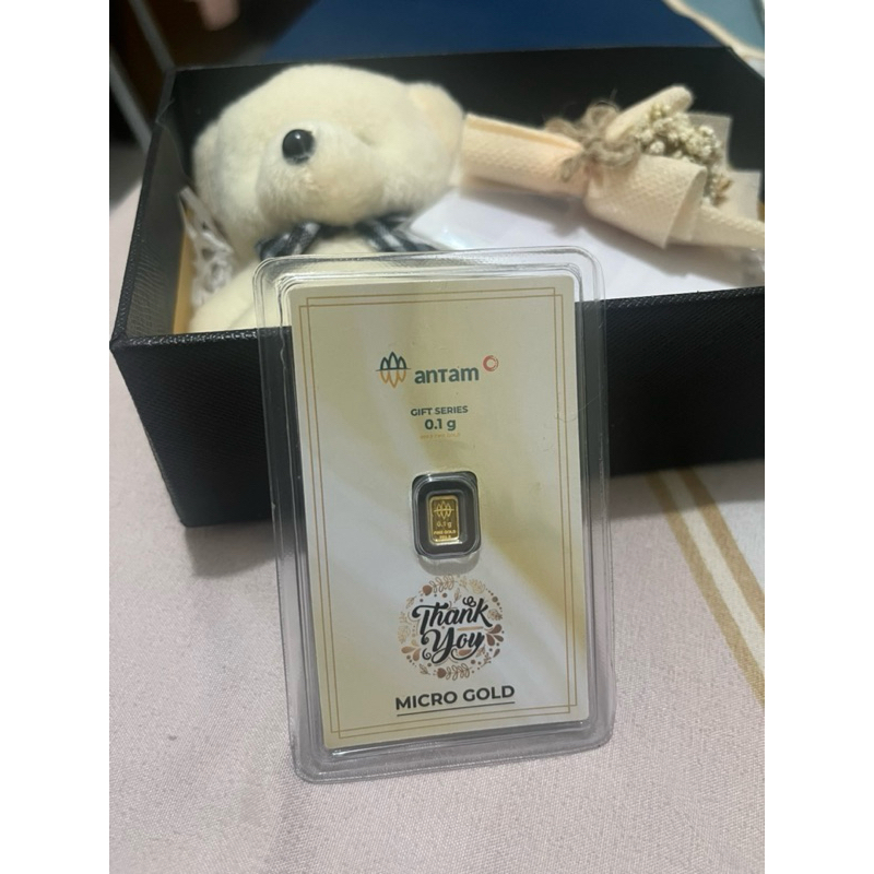 Antam Micro Gold 0.1gram with gift box PRELOVED