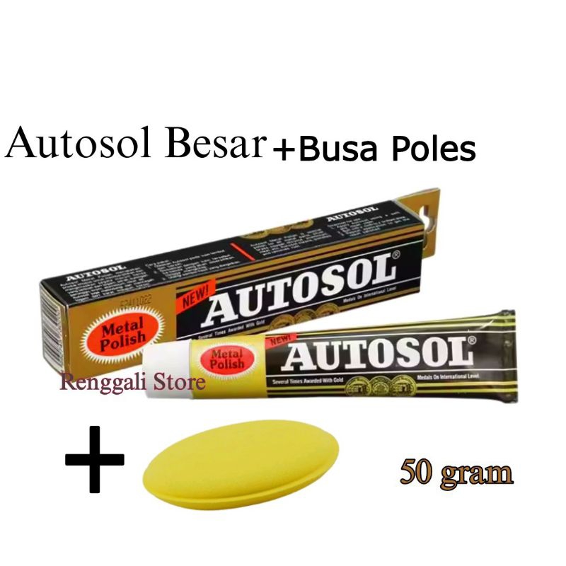 Autosol+Busa pad/Autosol pengkilap krom