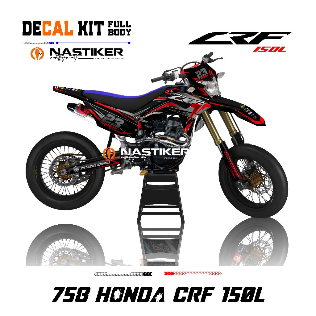 decal crf 150l hologram full body - stiker decal crf hologram desain bebas