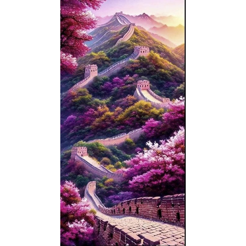Poster Cetak, PEMANDANGAN TEMBOK CHINA, Ukuran JUMBO, 70x100cm DAN 100x150cm/Hiasan Dinding/Lukisan 