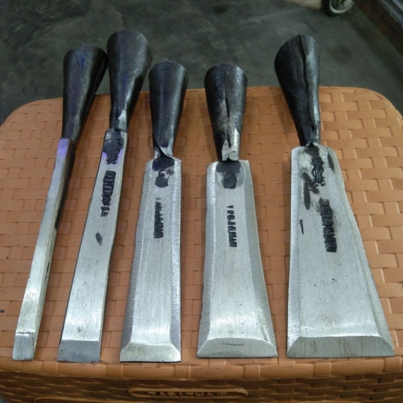 Pahat bobok baja per tatah kayu super baja kualitas premium satu set