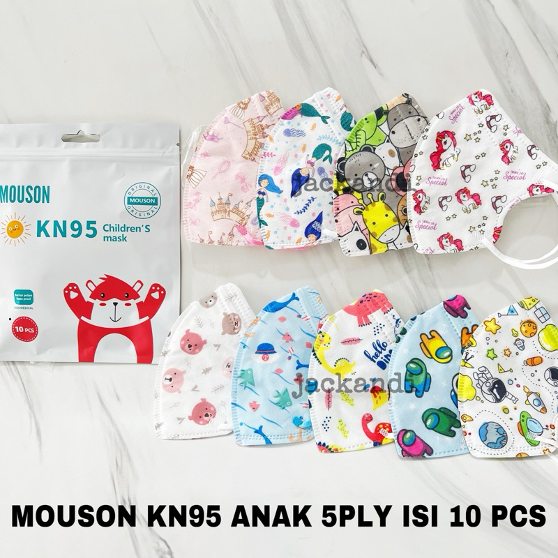 Masker Anak KN95 isi 10 pcs - masker anak kn95