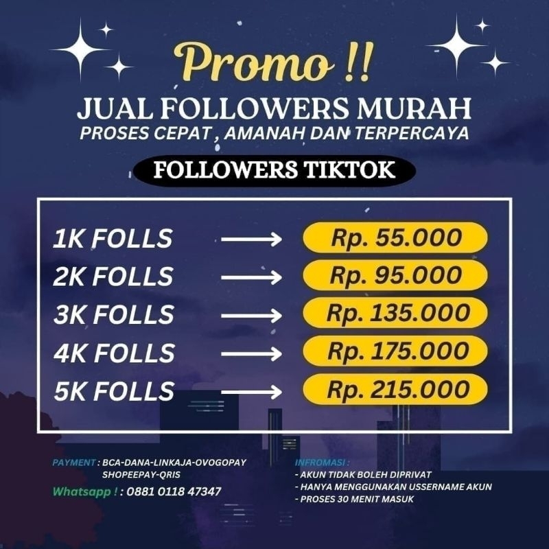 (Promo) Followers Real Permanen | Followers Tiktok