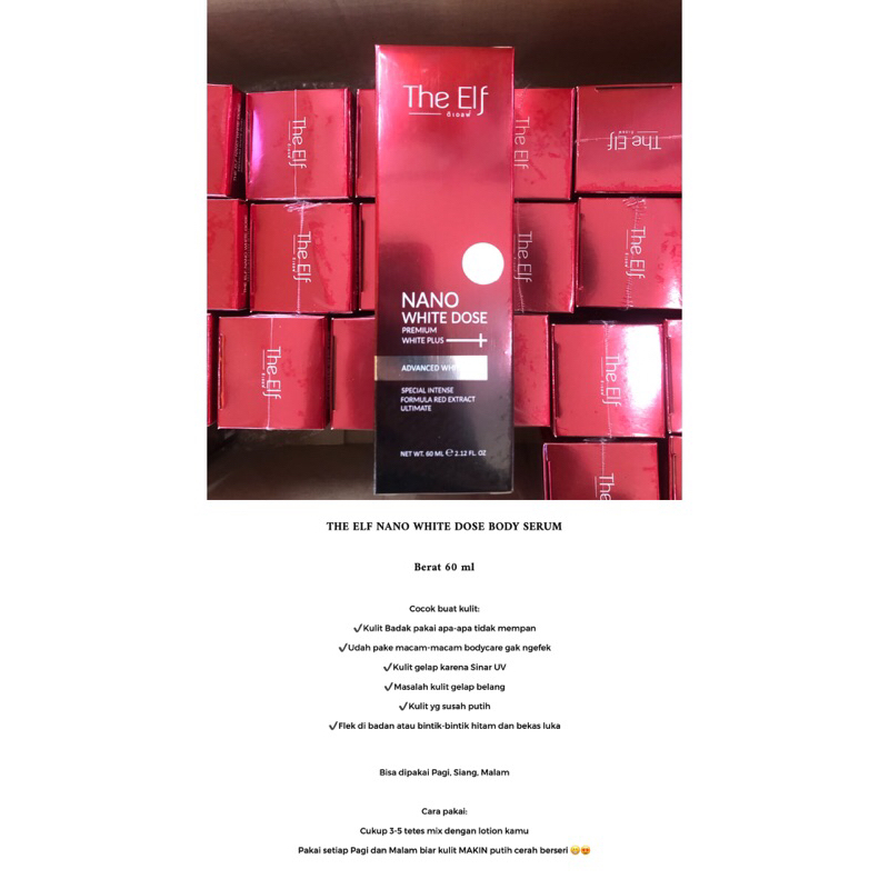 THE ELF NANO WHITE SERUM ORIGINAL THAILAND