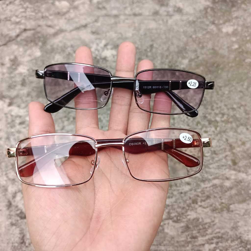 Kacamata PLUS 2 in 1, DOUBLE FOKUS, BISA untuk Baca dan Jalan /Kacamata Plus / Kacamata Rabun Dekat