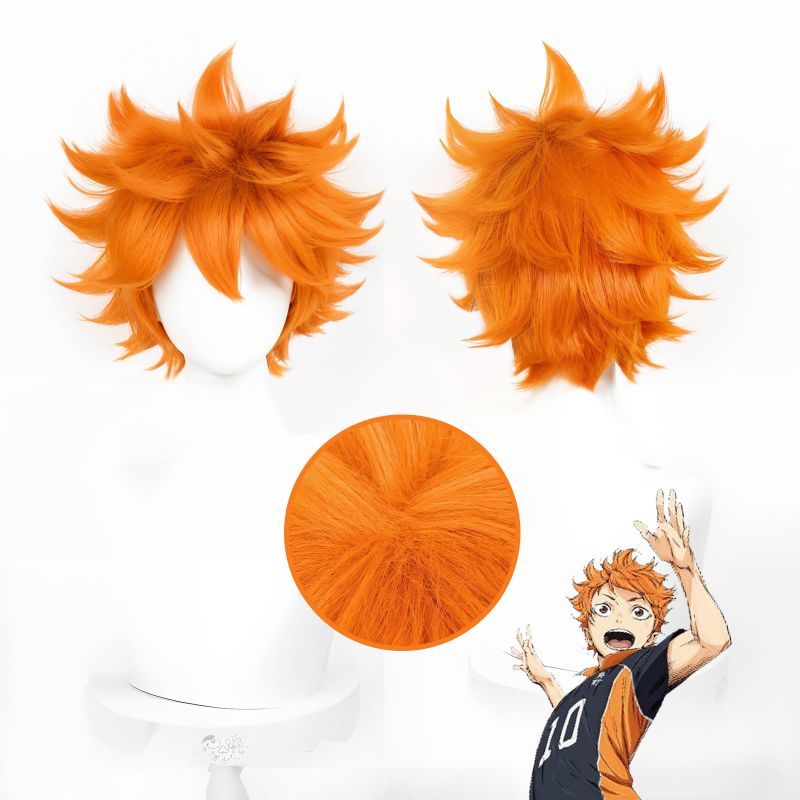 Wig Rambut Palsu Hinata Shoyo Volleyball Party Cosplay Wig Haikyuu Premium High Grade Material Kokoh